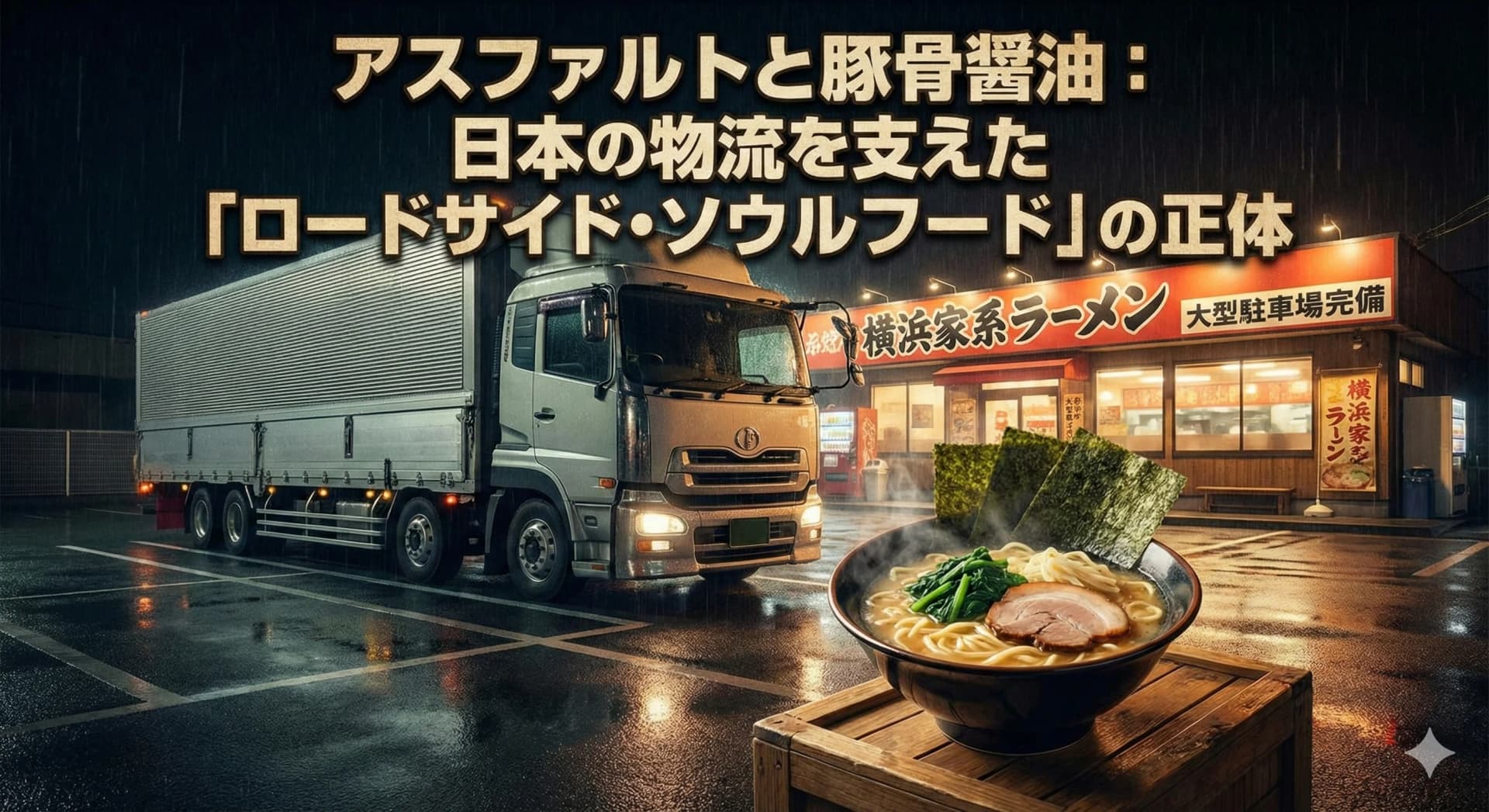 アスファルトと豚骨醤油：日本の物流を支えた「ロードサイド・ソウルフード」の正体