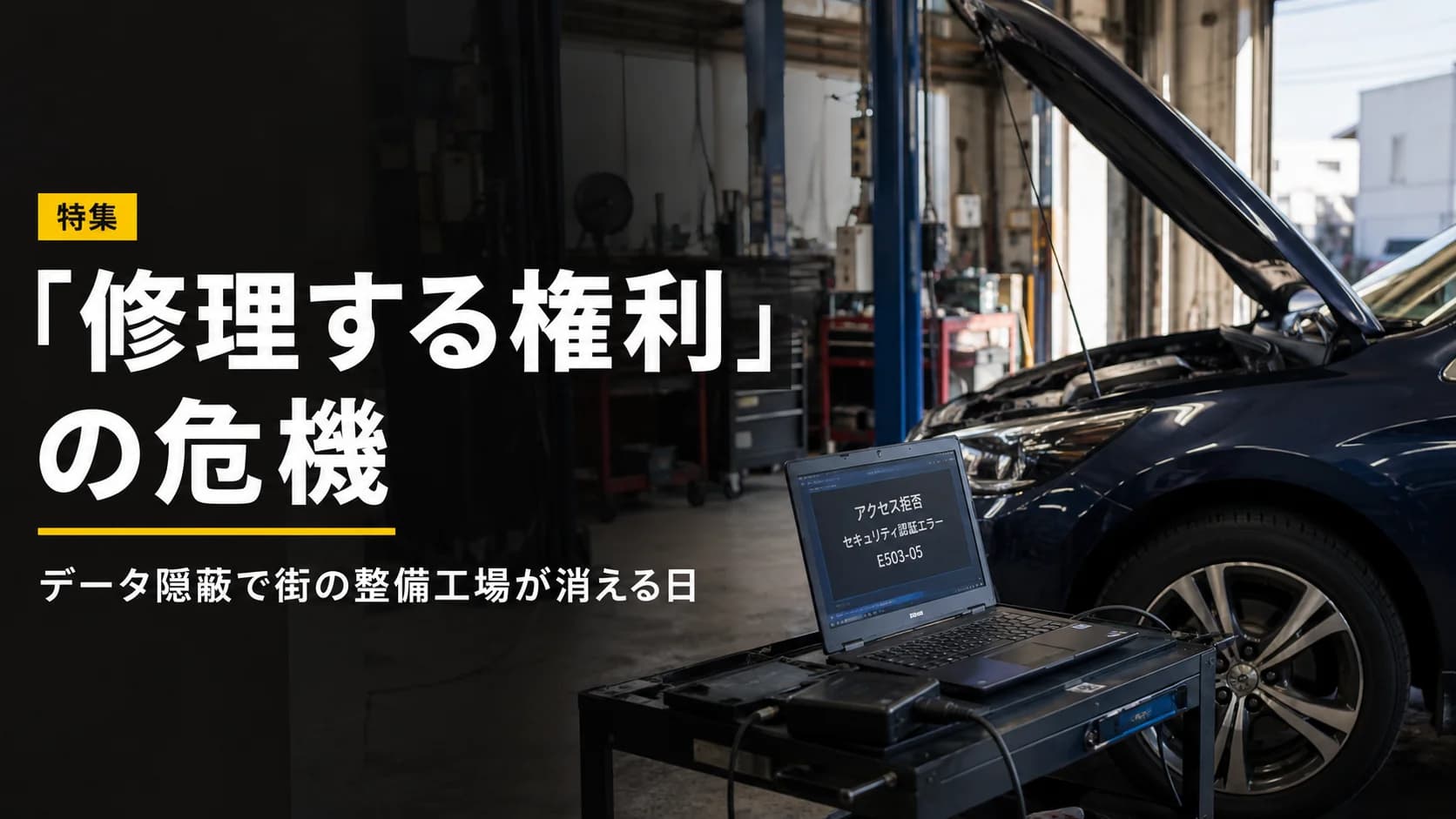 「修理する権利」の危機！データ隠蔽で街の整備工場が消える日
