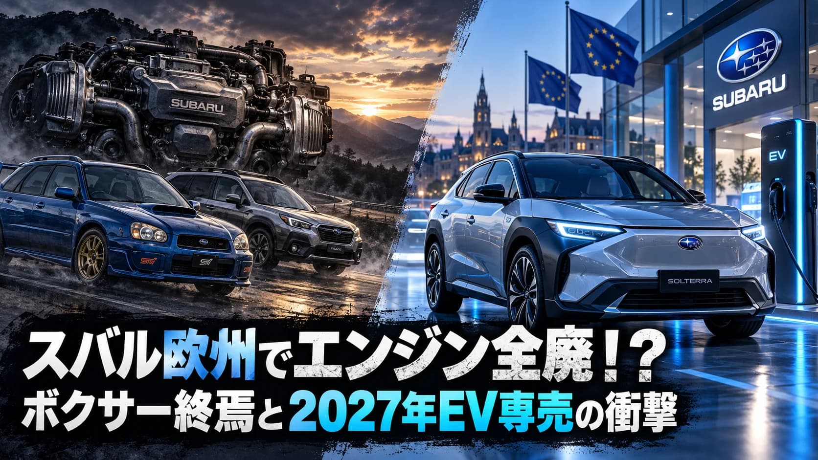 スバル欧州でエンジン全廃！？ボクサー終焉と2027年EV専売の衝撃