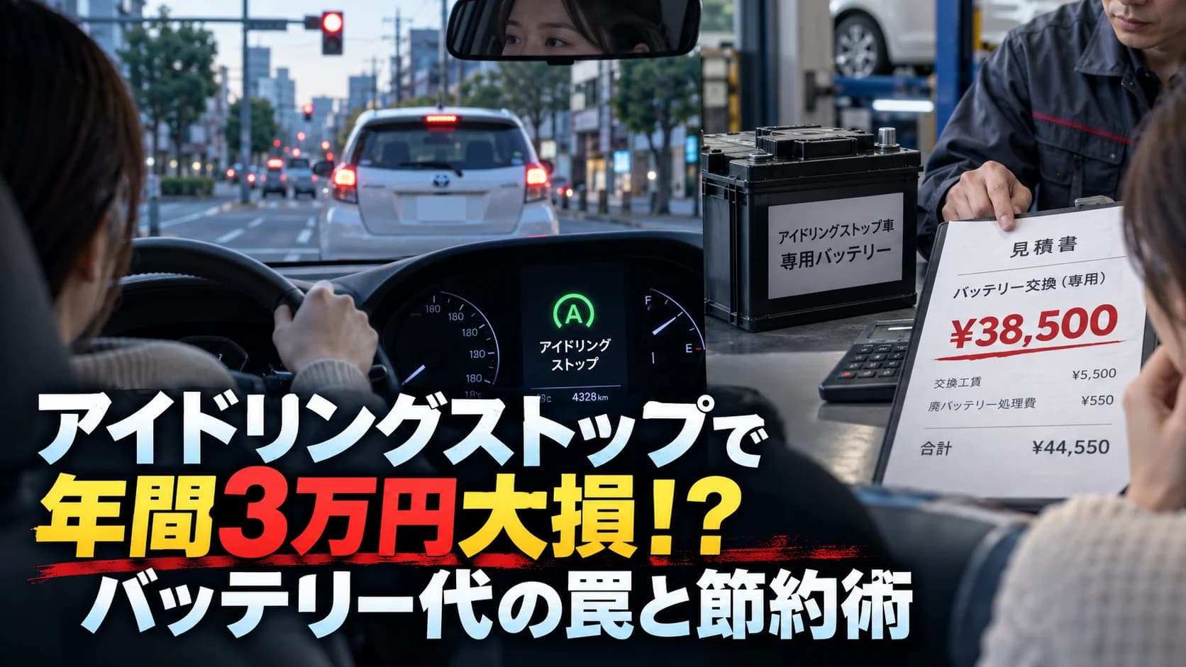 アイドリングストップで年間3万円大損！？バッテリー代の罠と節約術