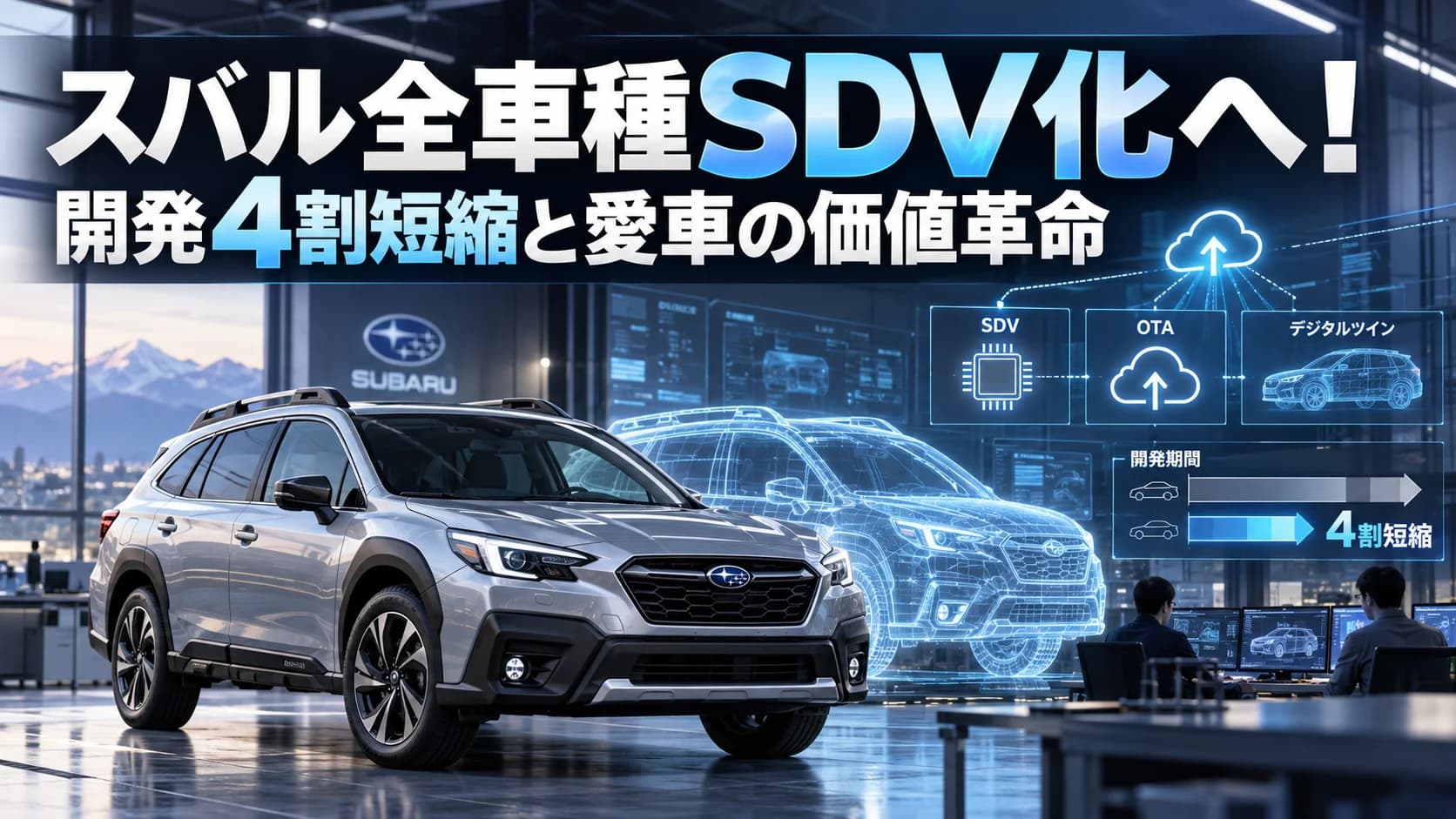 スバル全車種SDV化へ！開発4割短縮と愛車の価値革命