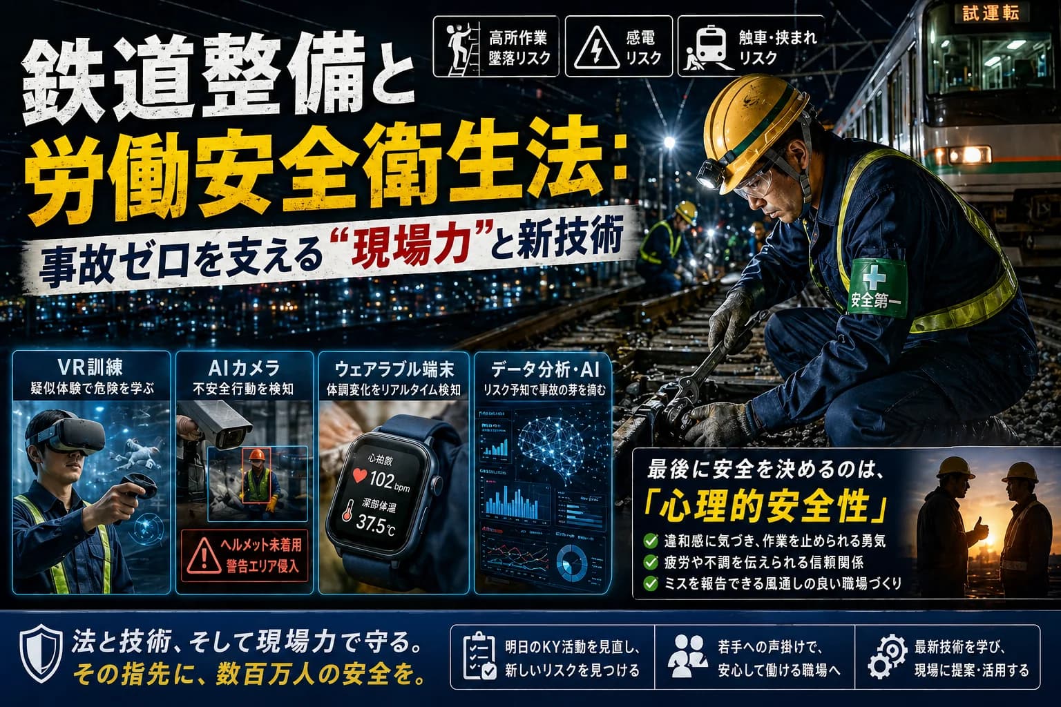 鉄道整備と労働安全衛生法：事故ゼロを支える“現場力”と新技術
