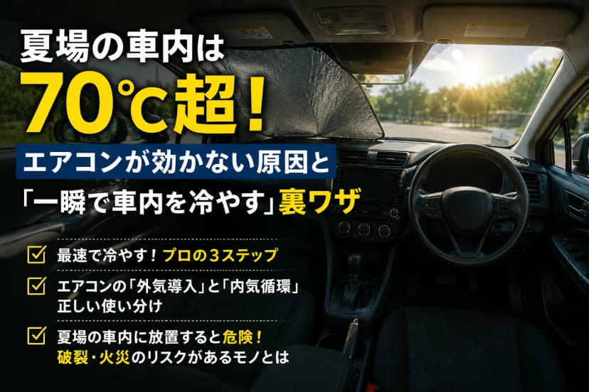 夏場の車内は70℃超！エアコンが効かない原因と「一瞬で車内を冷やす」裏ワザ