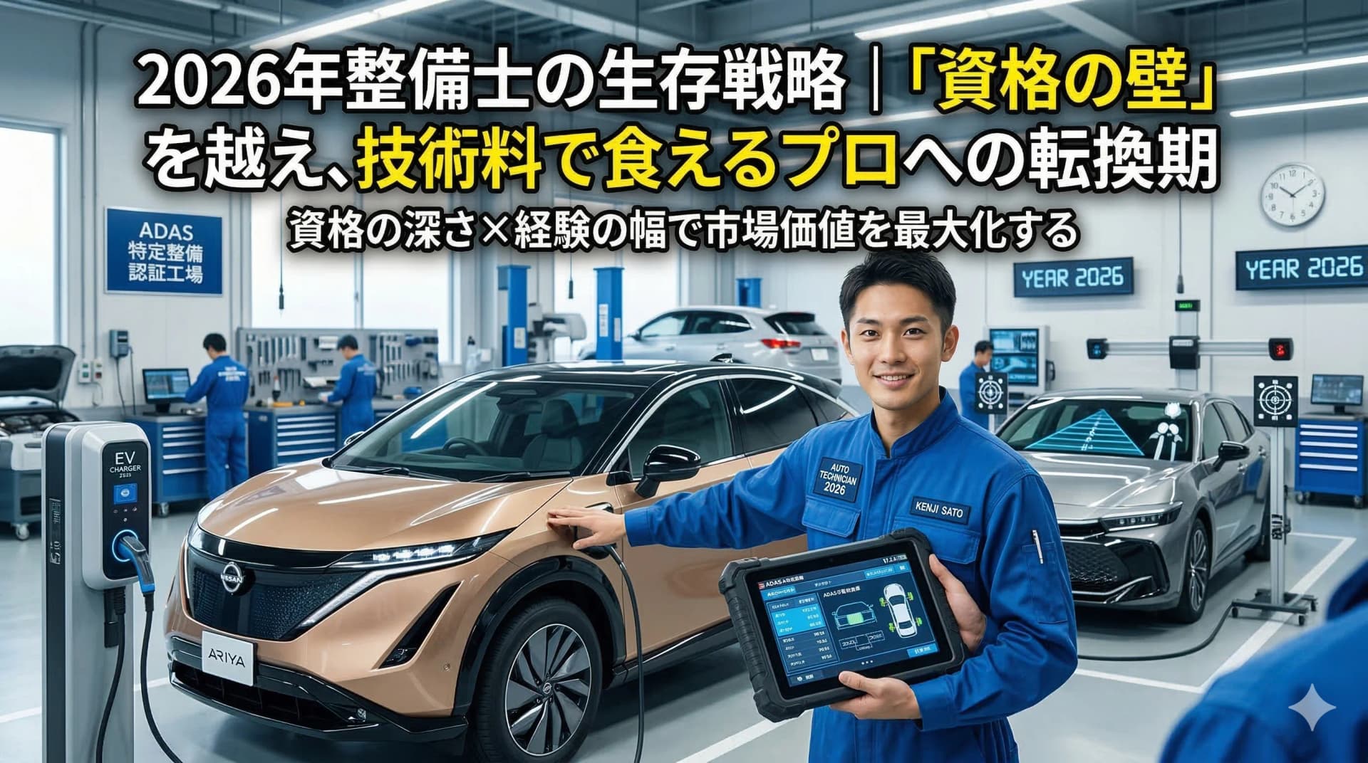 2026年整備士の生存戦略｜「資格の壁」を越え、技術料で食えるプロへの転換期