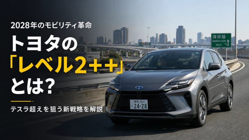 トヨタが2028年に放つ「レベル2++」とは？テスラ超えを狙う新戦略を解説