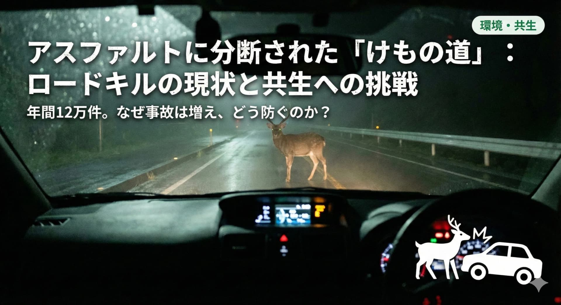 アスファルトに分断された「けもの道」：ロードキルの現状と共生への挑戦