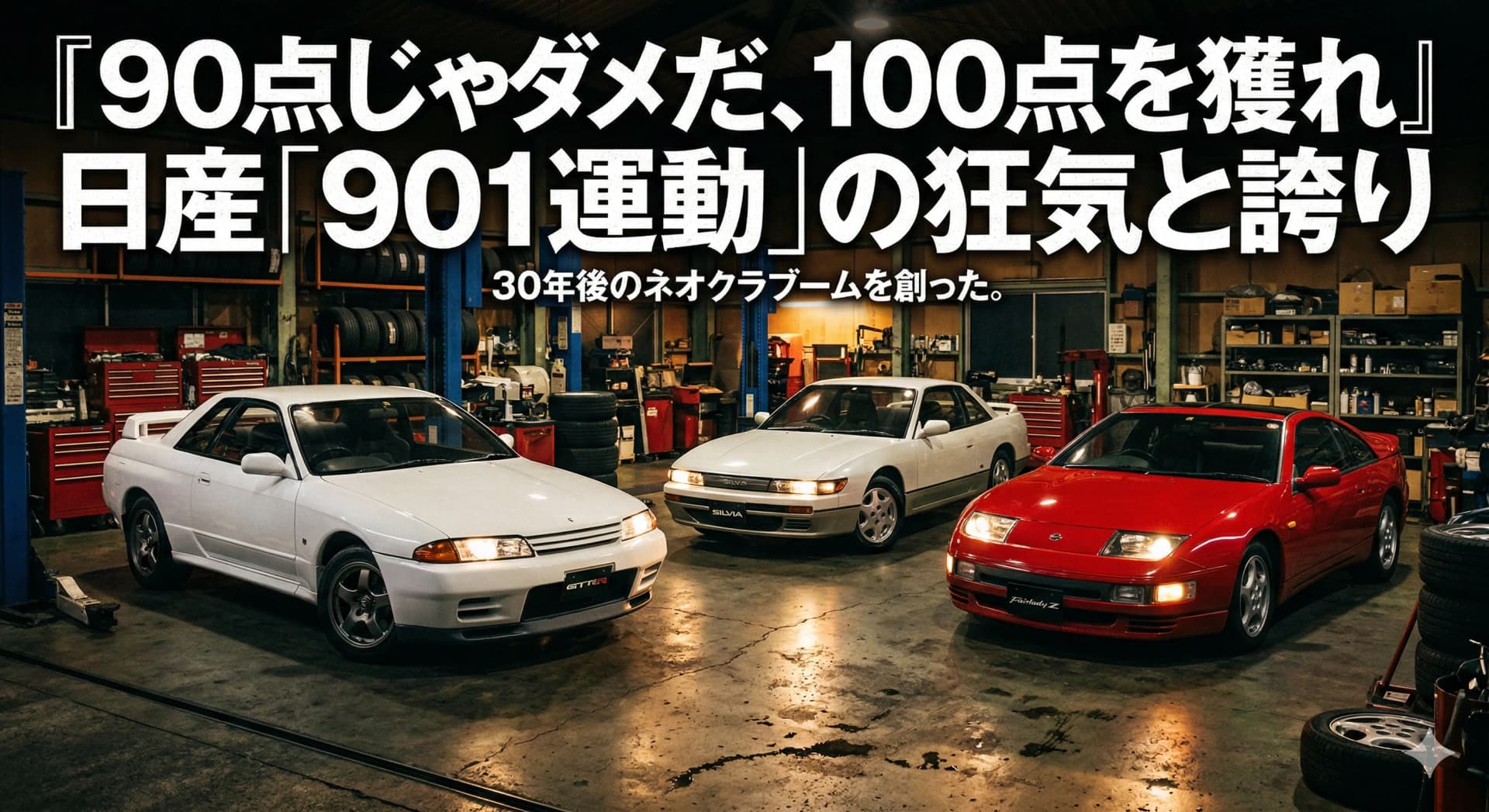 「90点じゃダメだ、100点を獲れ」――日産“901運動”という狂気が、30年後のネオクラブームを創った。