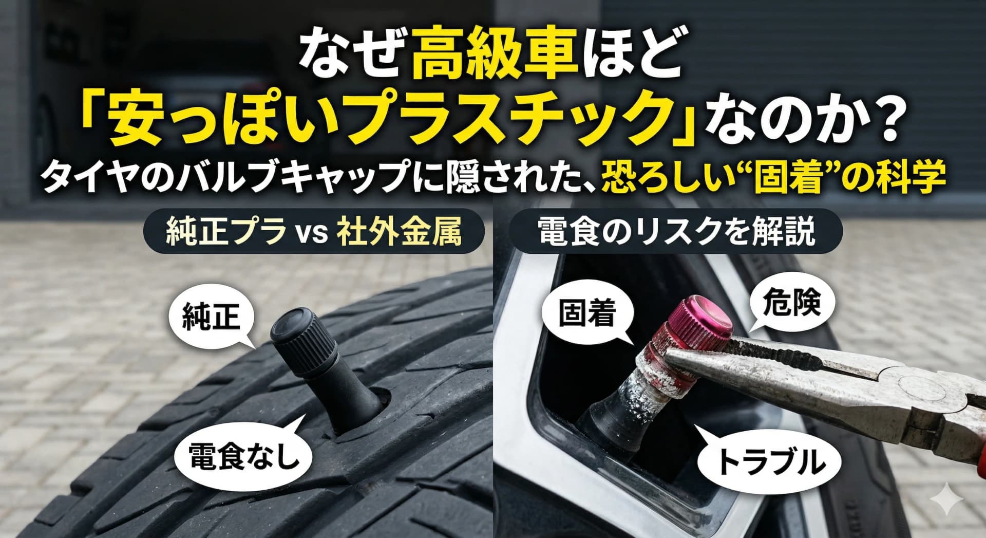 なぜ高級車ほど「安っぽいプラスチック」なのか？タイヤのバルブキャップに隠された、恐ろしい“固着”の科学