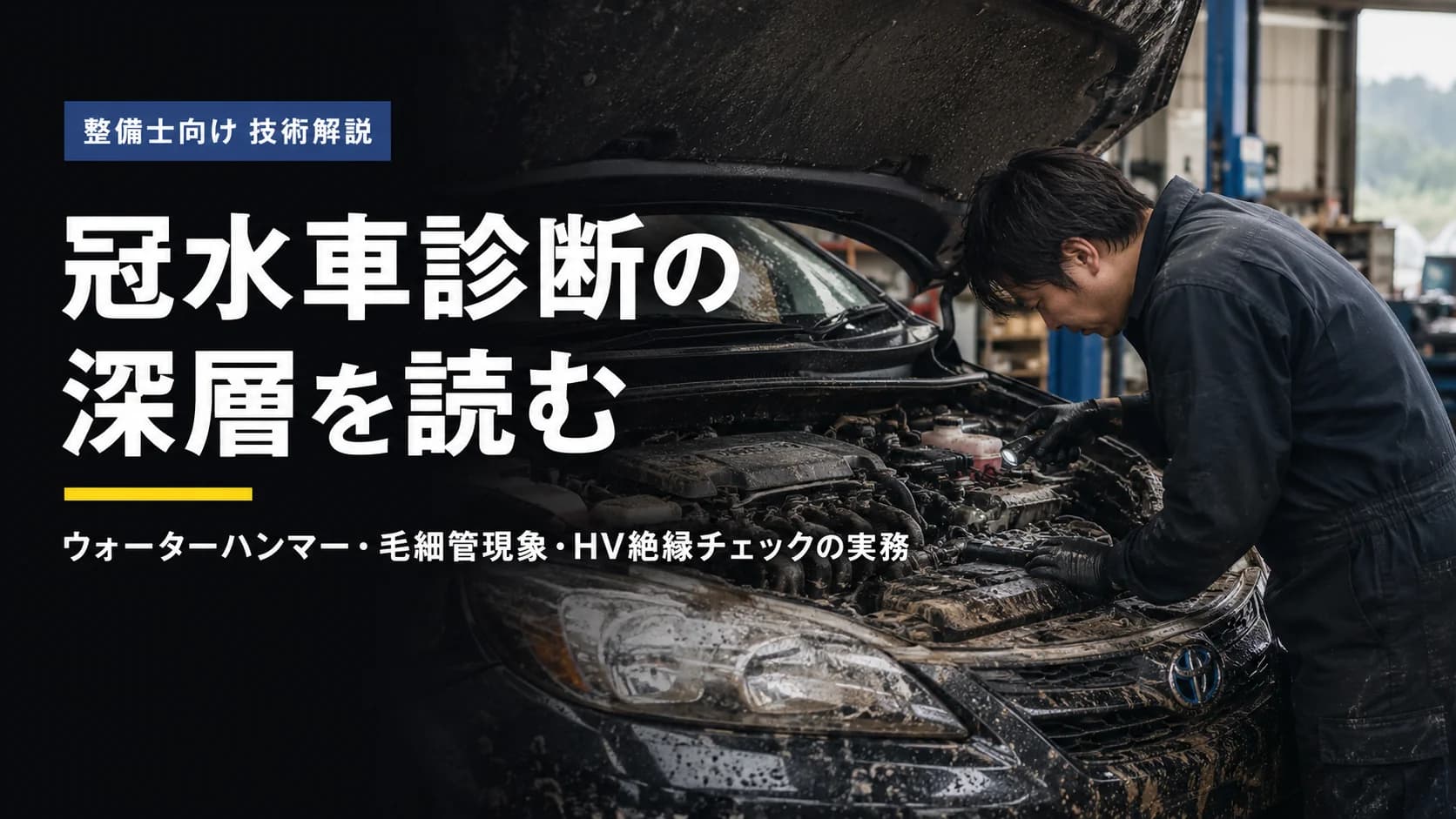 【整備士向け技術解説】冠水車診断の深層：ウォーターハンマーの力学・毛細管現象・HV高圧絶縁チェックの実務