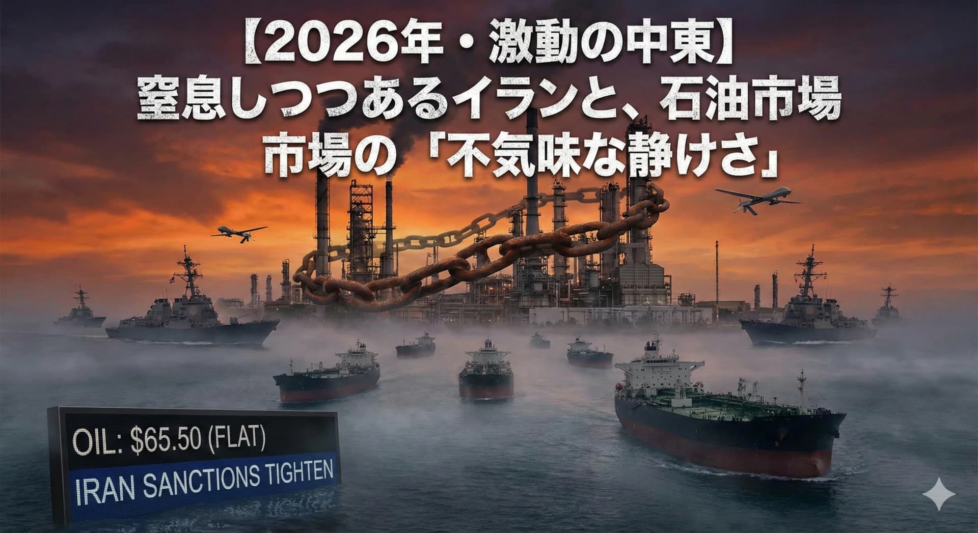 【2026年・激動の中東】窒息しつつあるイランと、石油市場の「不気味な静けさ」