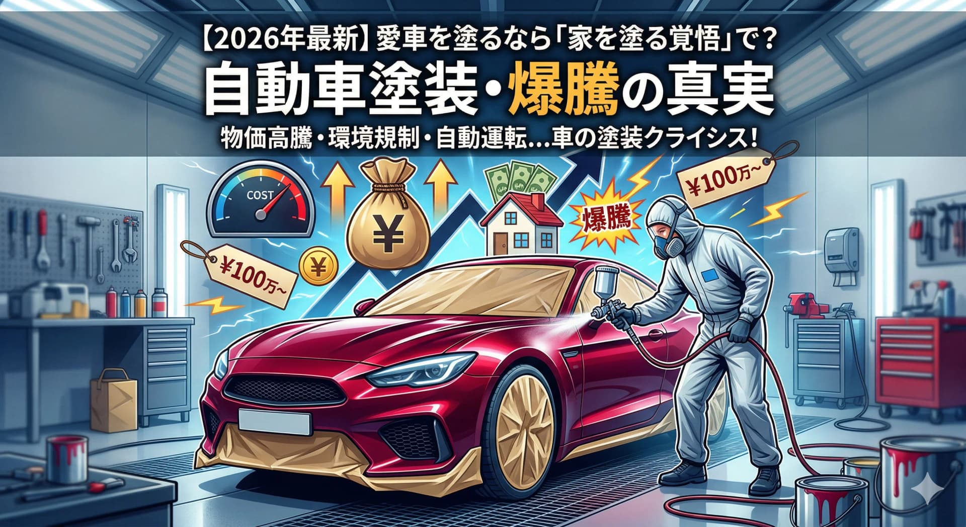 【2026年最新】愛車を塗るなら「家を塗る覚悟」で？自動車塗装・爆騰の真実