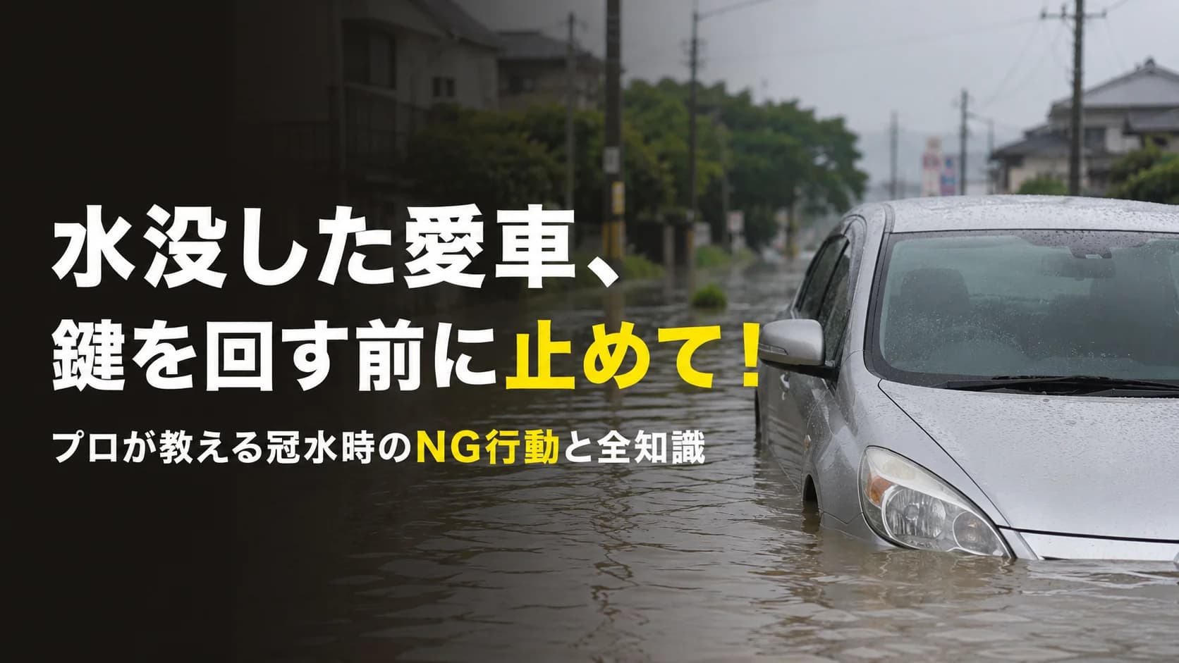 【水没した愛車】鍵を回す前に止めて！整備士が教える冠水時の「絶対NG行動」と知っておくべき全知識