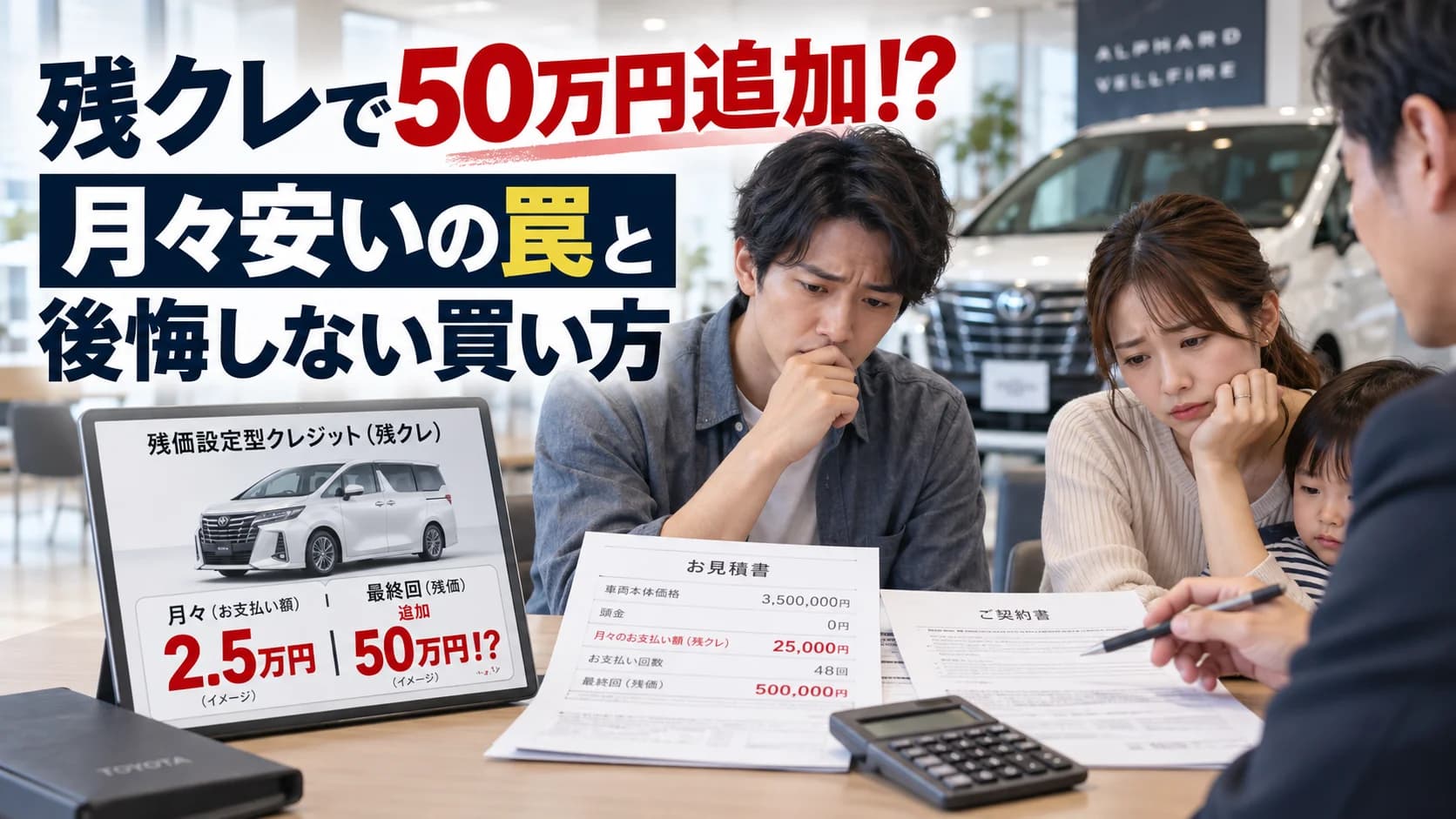 残クレで50万円追加!?月々安いの罠と後悔しない買い方