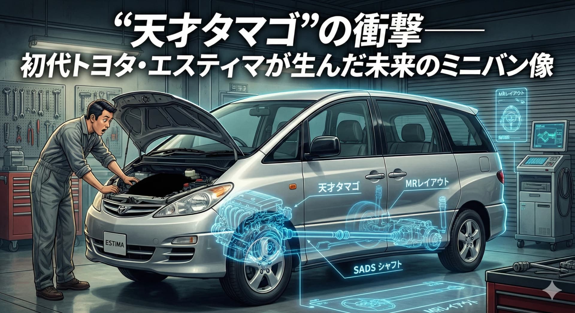 【技術解説】初代エスティマはなぜ“変態”と呼ばれたか?整備士を唸らせる「天才タマゴ」の狂気と功績