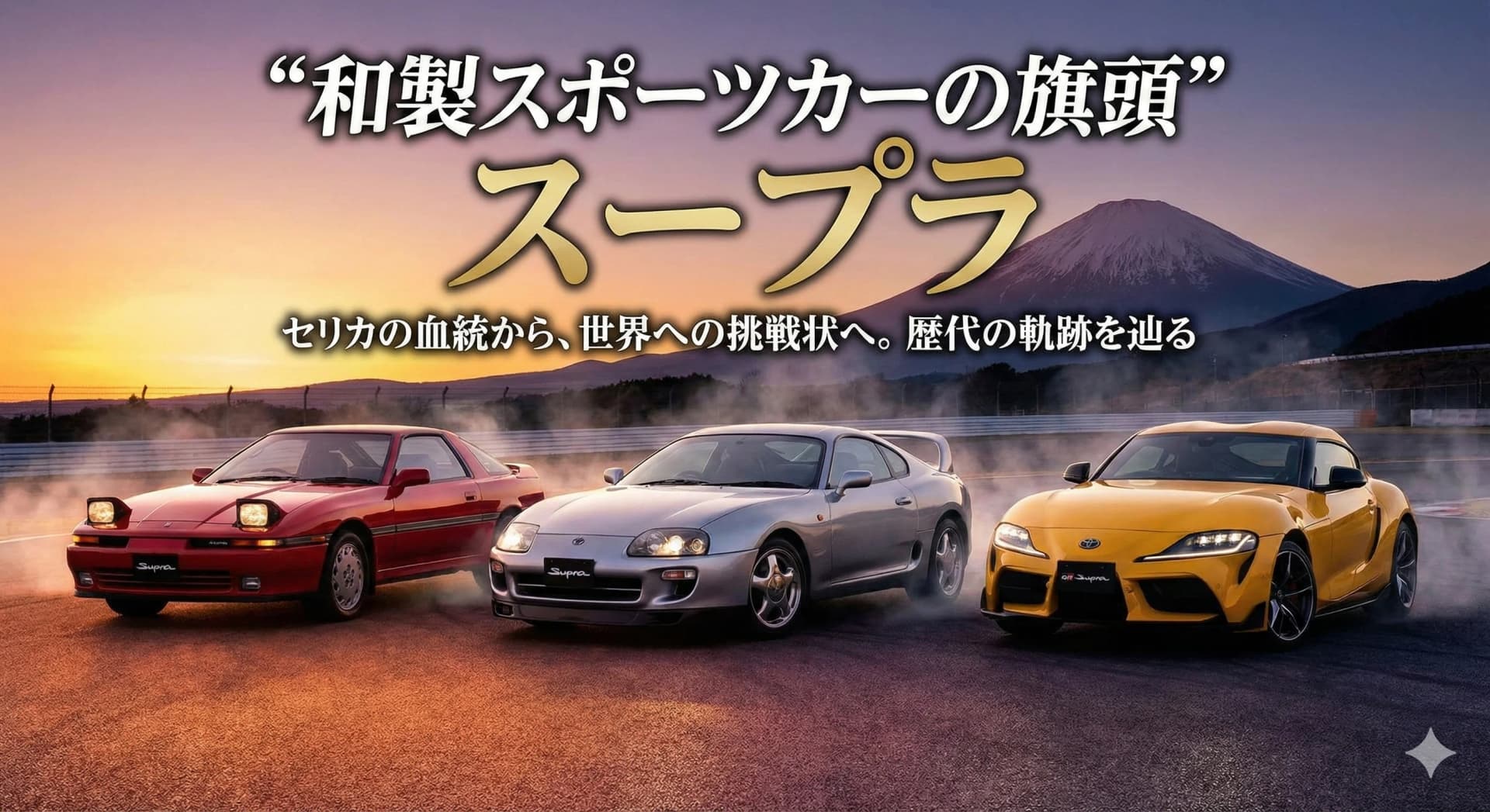 伝説の直6を追いかけて――。セリカXXから「さなえスープラ」まで、トヨタ・スープラが歩んだ全軌跡