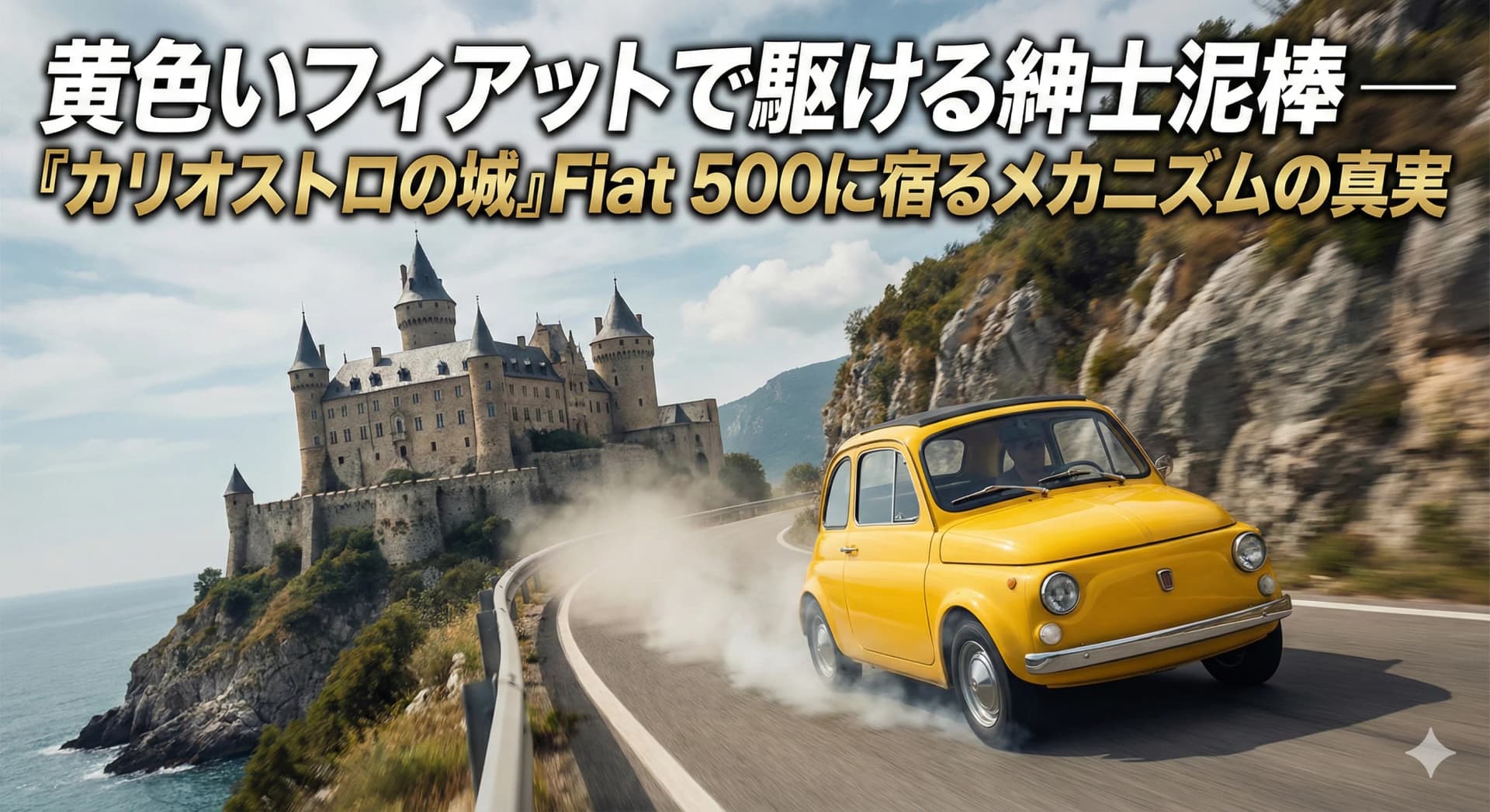 黄色いフィアットで駆ける紳士泥棒 ― 『カリオストロの城』Fiat 500に宿るメカニズムの真実