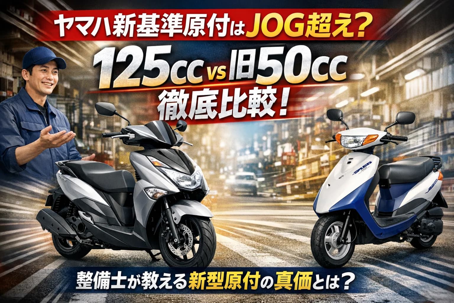 ヤマハの原付はJOG超え?整備士が教える125ccベースの真価と旧50cc比較