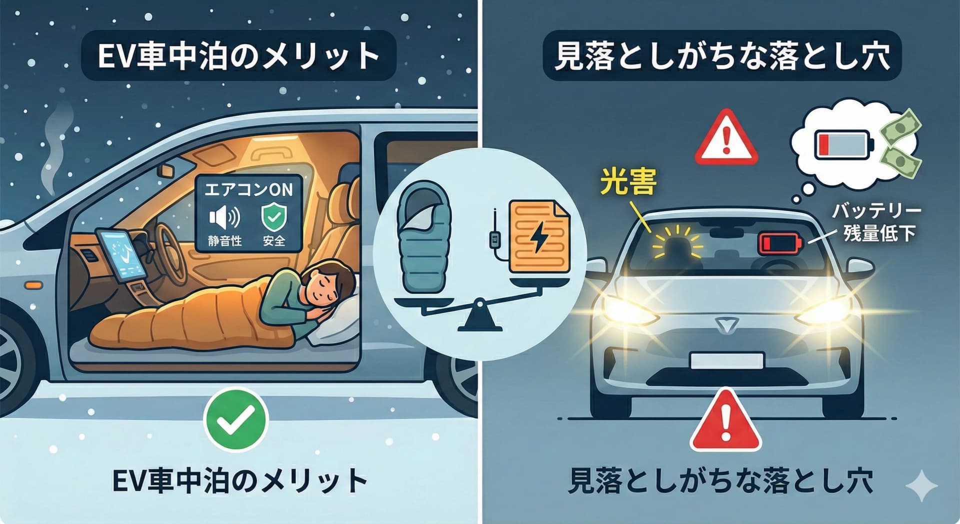 車中泊で「EVならエアコンつけっぱなし」は本当に正解なのか?