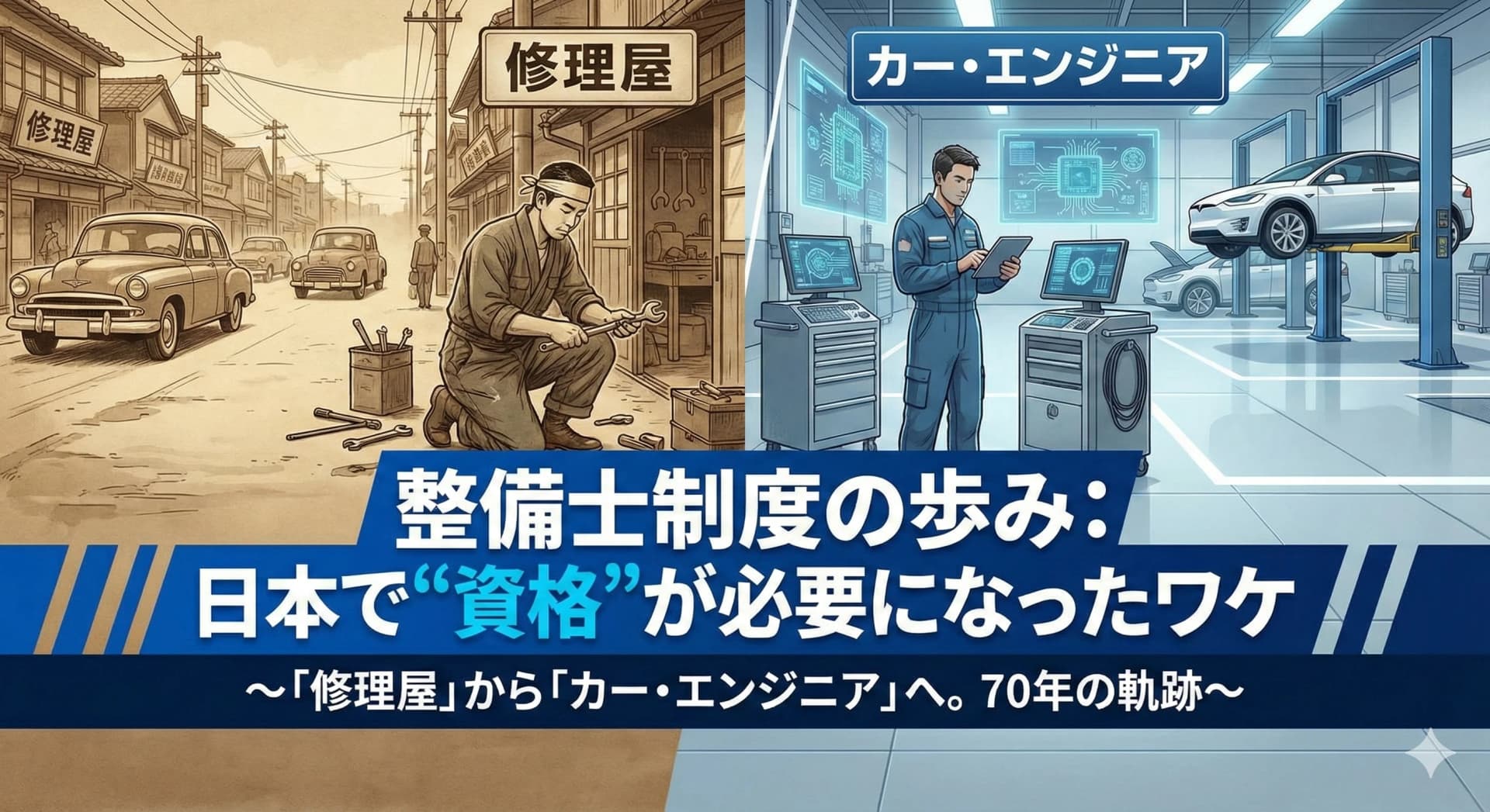 整備士制度の歩み:日本で“資格”が必要になったワケ 「修理屋」から「カー・エンジニア」へ。70年の軌跡~