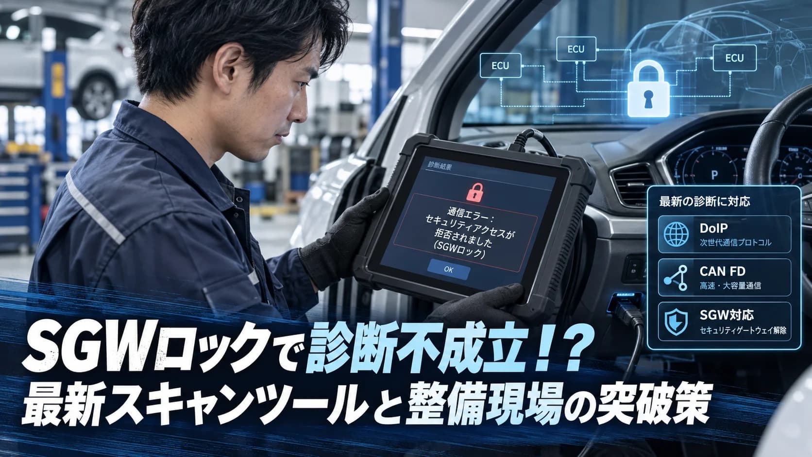SGWロックで診断不成立!?最新スキャンツールと整備現場の突破策